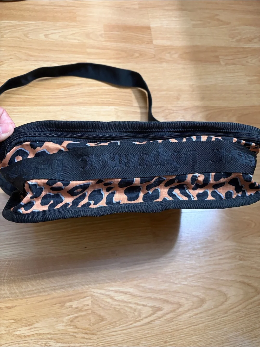 LeSportsac Leopard Print Crossbody Bag in Orange and Black